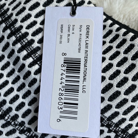 🚫SOLD🚫 Derek Lam 10 Crosby B&W Asymmetric Mini Skirt NWT - Picture 6 of 6